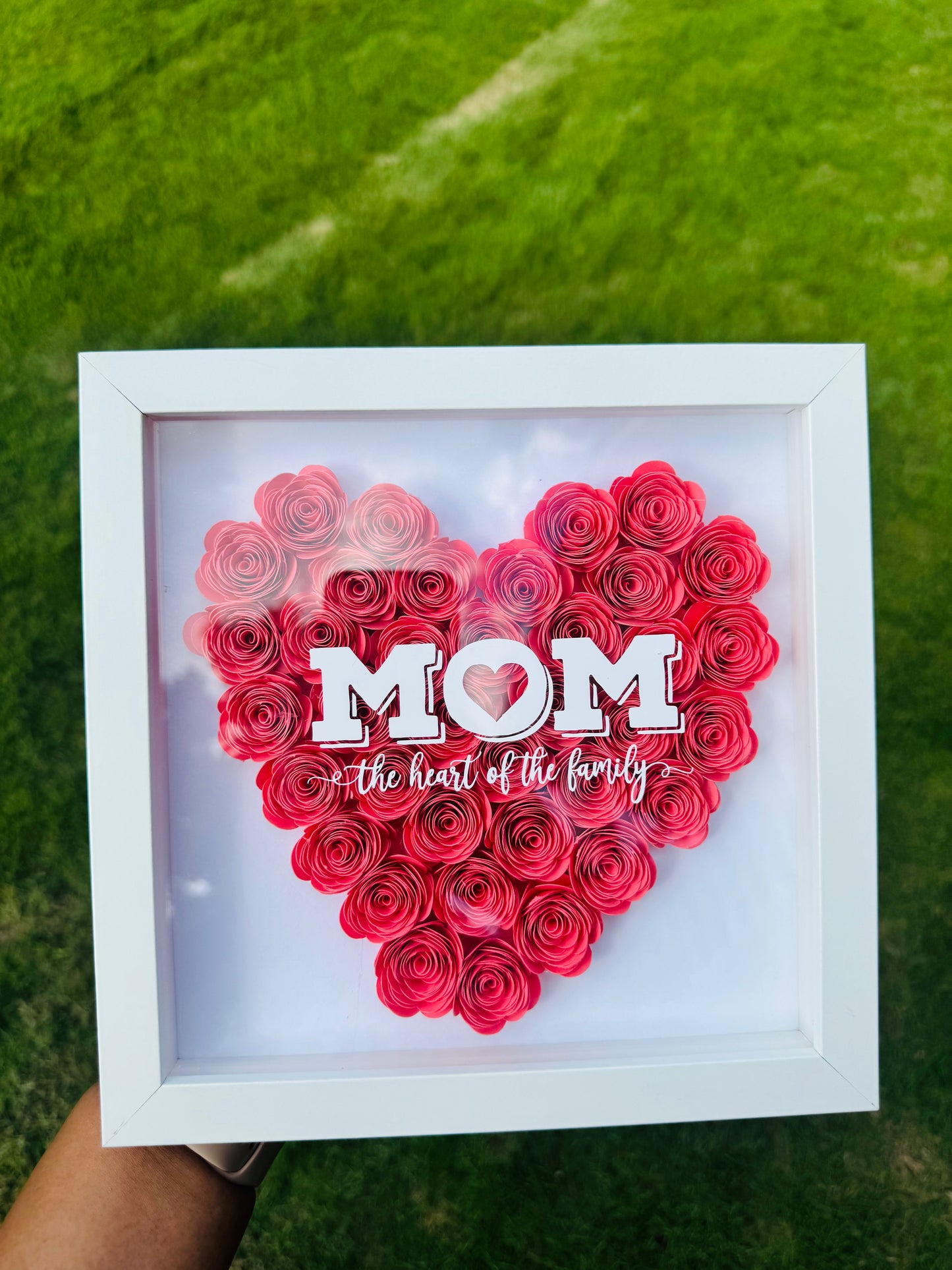 9x9 Custom Paper Flower Shadowbox