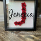 9x9 Custom Paper Flower Shadowbox