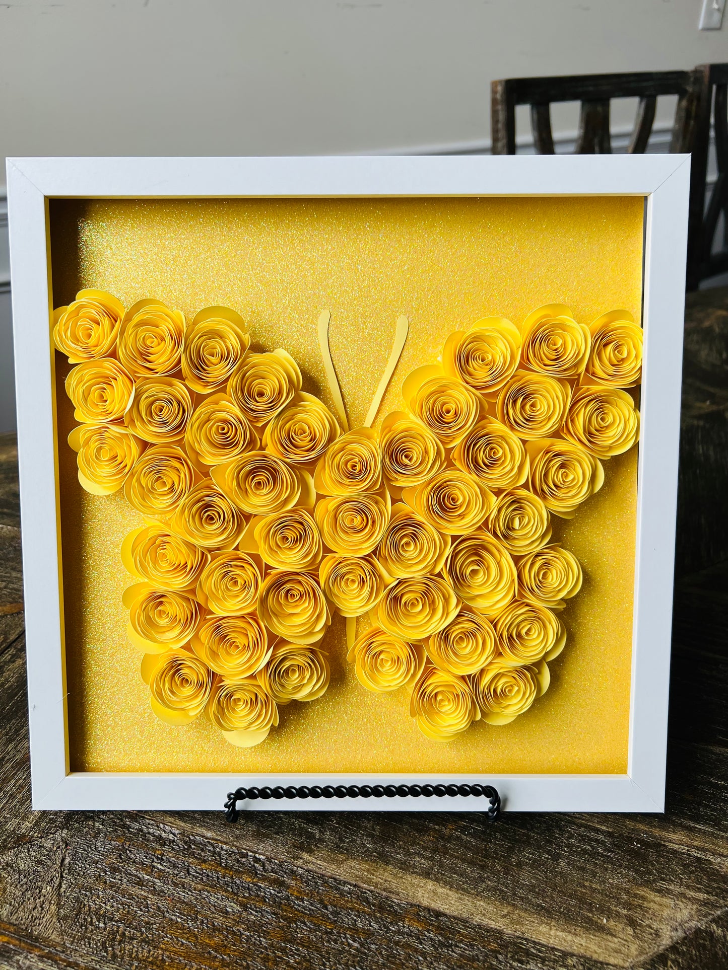 9x9 Custom Paper Flower Shadowbox